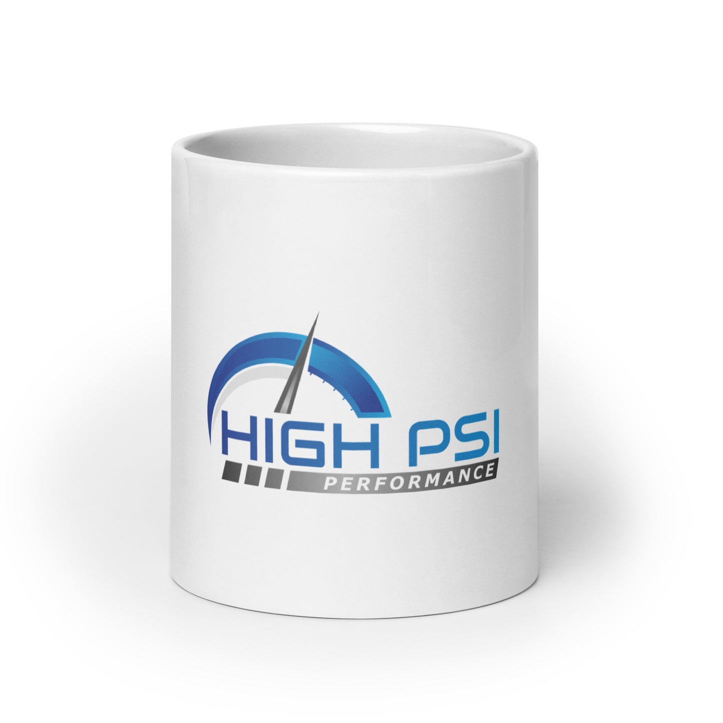 White glossy mug