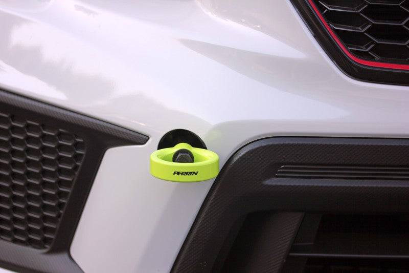 Perrin 18-21 WRX/STI / 13-20 & 2022 BRZ / 17-20 Toyota 86 Front Tow Hook Kit - Neon Yellow