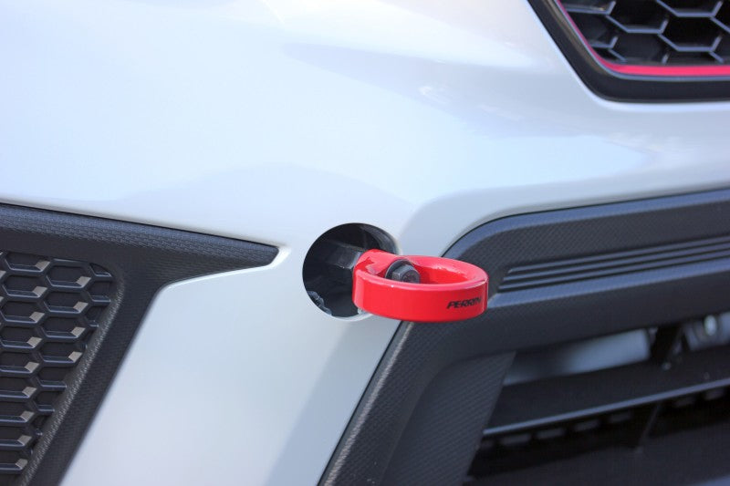 Perrin 18-21 WRX/STI / 13-20 & 2022 BRZ / 17-20 Toyota 86 Front Tow Hook Kit - Red