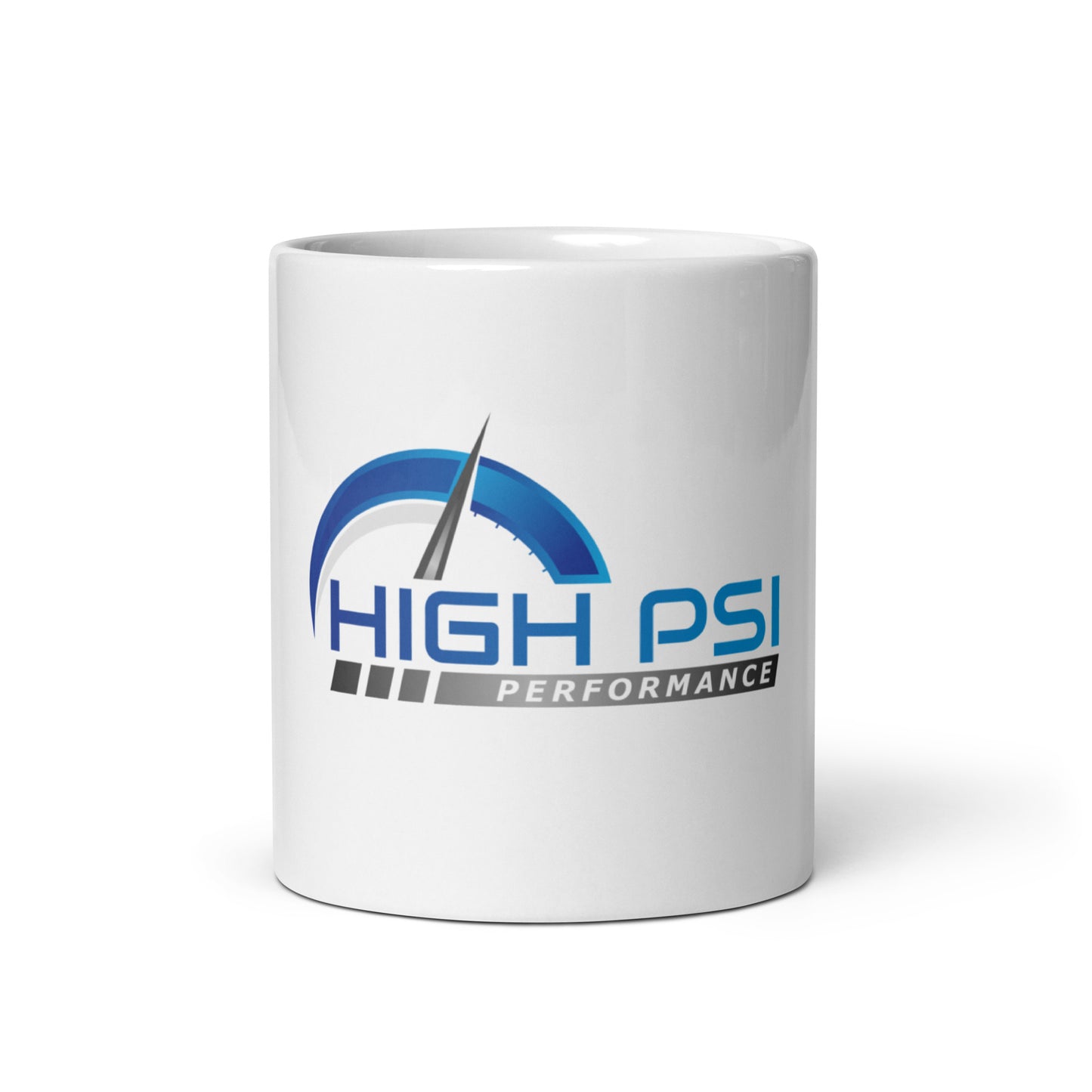 White glossy mug