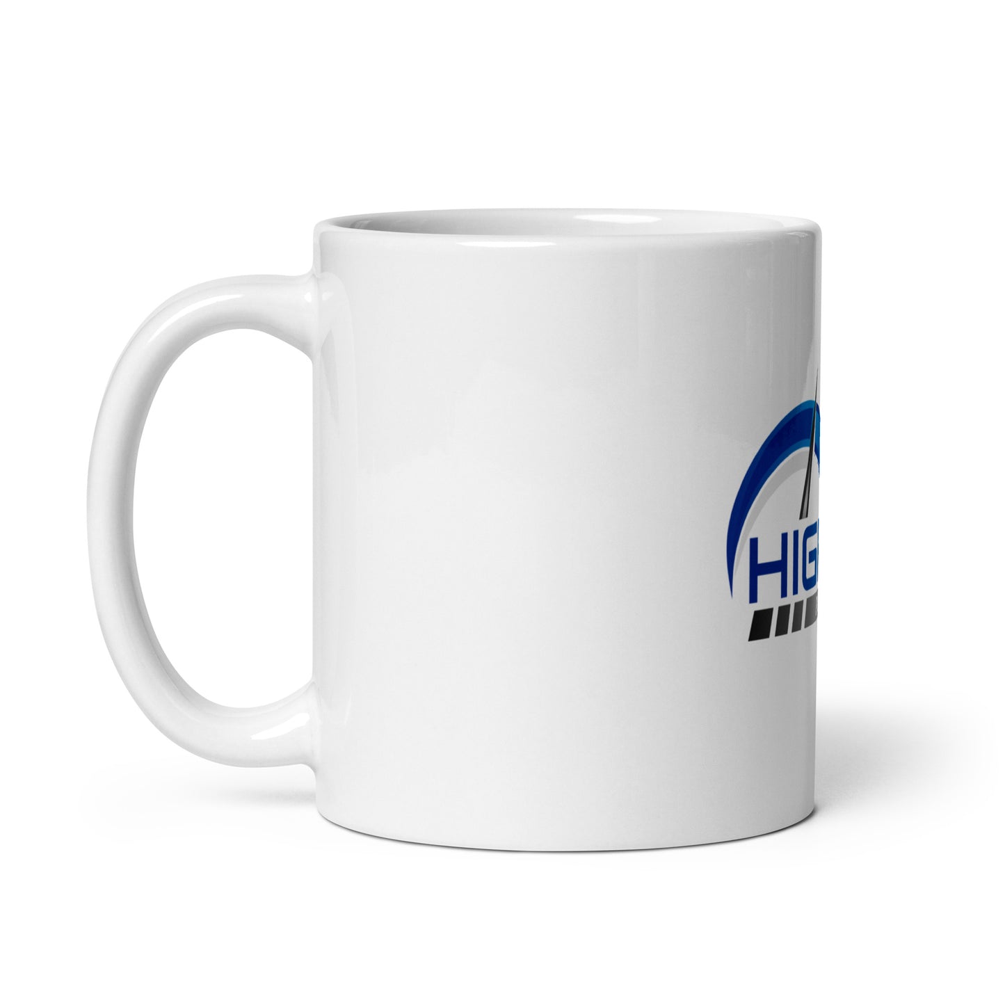White glossy mug