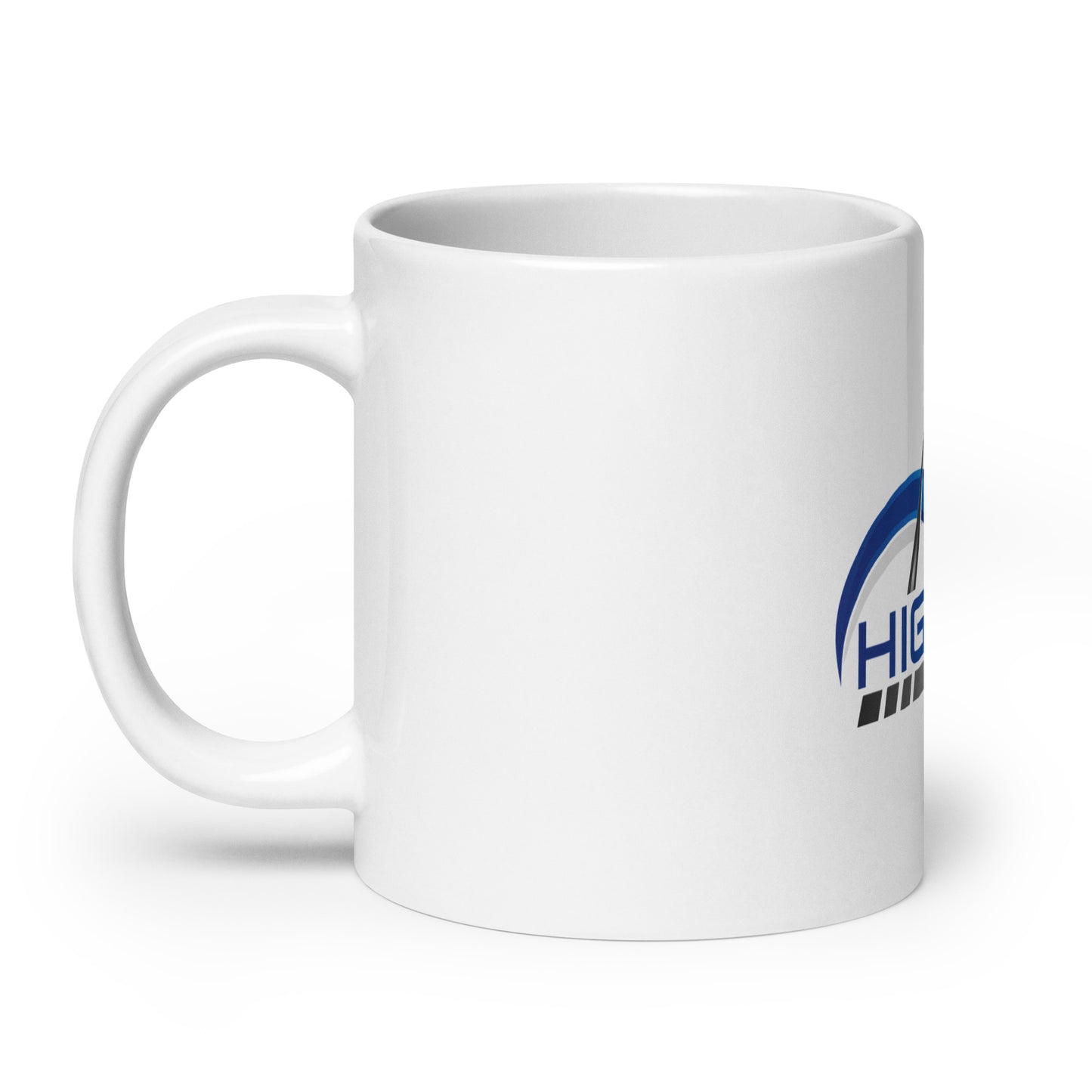 White glossy mug