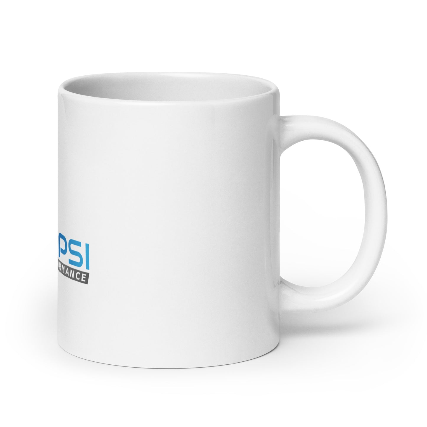 White glossy mug
