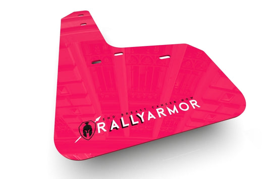 Rally Armor 13-19 USDM Ford Fiesta ST Pink Mud Flap BCE White Logo
