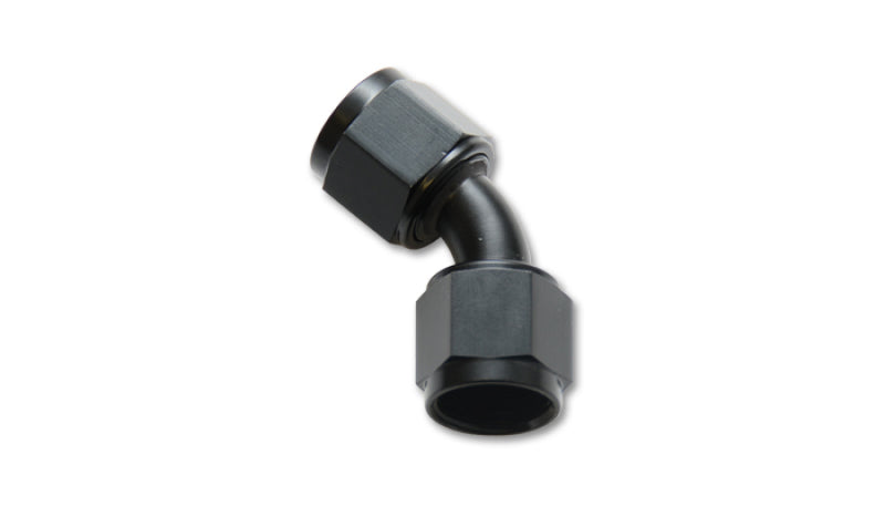 Vibrant -10AN X -10AN Female Flare Swivel 45 Deg Fitting ( AN To AN ) -Anodized Black Only