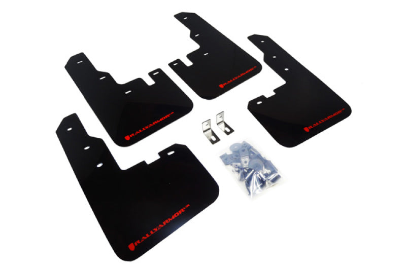 Rally Armor 13-15 Toyota RAV4 Black UR Mud Flap w/ Red Logo