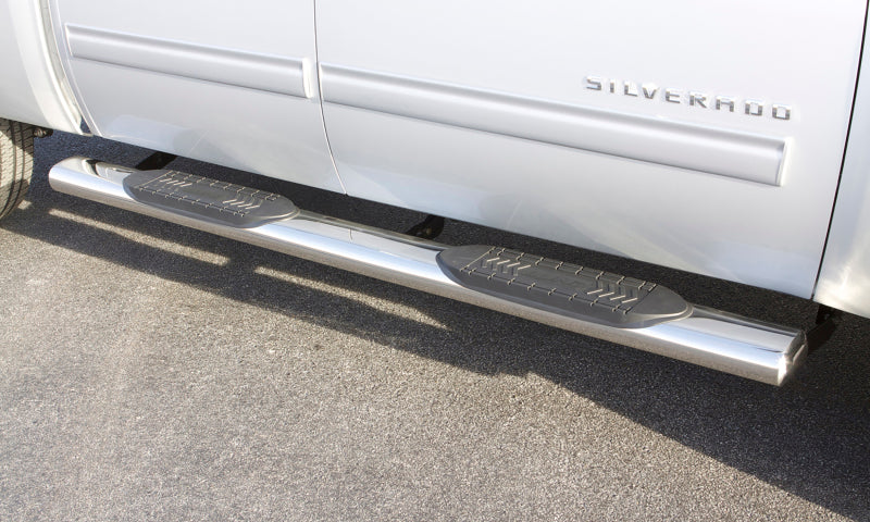 Lund 07-17 Chevy Silverado 1500 Ext. Cab 6in. Oval Straight Chrome Nerf Bars - Chrome